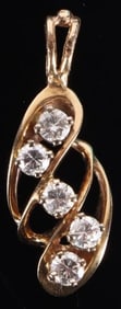 0.28CTW DIAMOND 14K YELLOW GOLD LADIES PENDANT