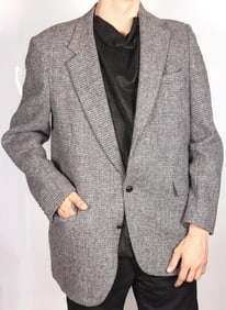 HARRIS TWEED GRAY HAND WOVEN BLAZER