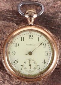 14K WALTHAM POCKET WATCH 15 JEWEL SERIAL NO 159293