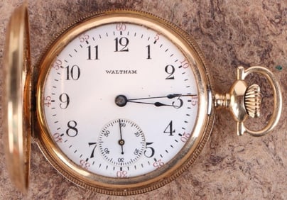 14K YELLOW GOLD WALTHAM POCKET WATCH ANTIQUE