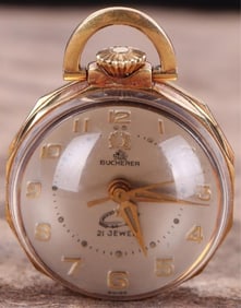 VINTAGE GF BALL CLOCK TITUS WATCH CO. 21 JEWELS