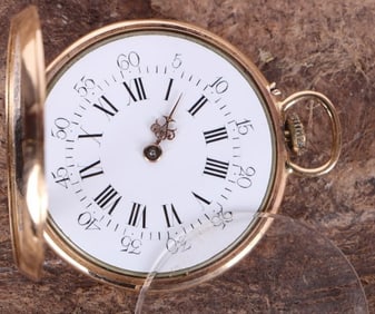 YELLOW GOLD-FILLED POCKET WATCH