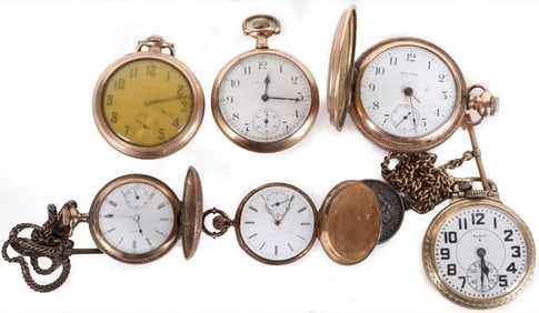 ANTIQUE GF POCKET WATCHES FOR SCRAP OR REPAIR (6)