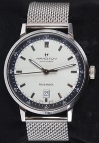 HAMILTON AUTOMATIC INTRA-MATIC WATCH STEEL H384250