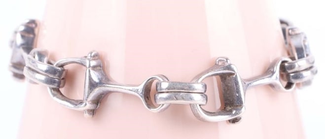 STERLING SILVER EQUESTRIAN HORSE BIT BRACELET