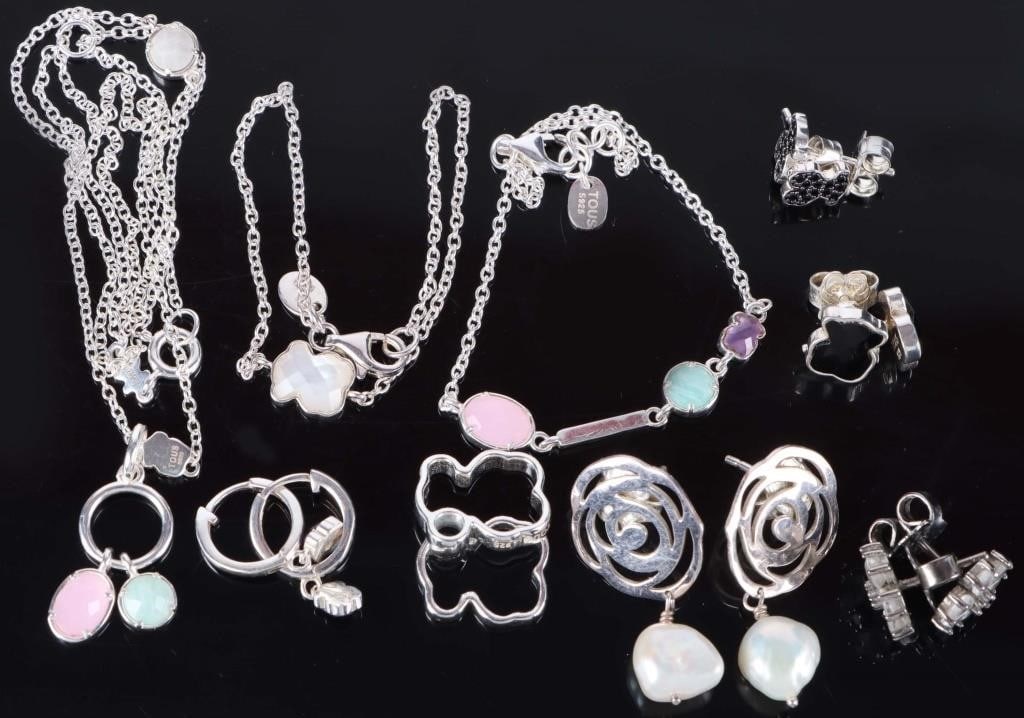 TOUS STERLING SILVER LADIES JEWELRY LOT (9) (1 of 6)