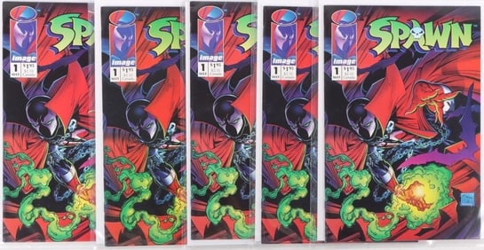 SPAWN #1 NM+ READY TO GRADE LOT OF 5