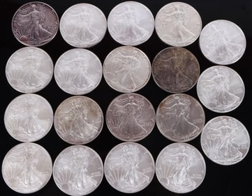 FINE SILVER EAGLE BULLION COINS 1987-2024 - (19)