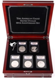 THE AMERICAN EAGLE $1 SILVER 25TH ANNIVERSARY SET