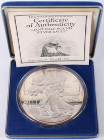 1995 FINE SILVER 8OZT PF GIANT AMERICAN EAGLE