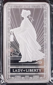 10 OZT FINE SILVER PAMP LADY LIBERTY BULLION BAR