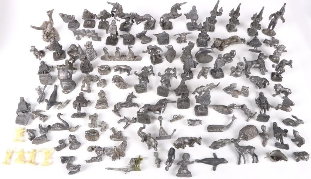 MASSIVE COLLECTION PEWTER FIGURINES 8.7 LBS. (1 of 5)
