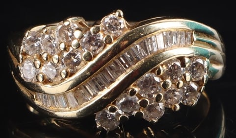 1.16CTW DIAMOND 14K YELLOW GOLD LADIES RING