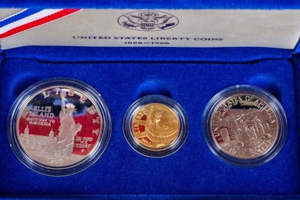 1986 S & W 90% GOLD & SILVER U.S. LIBERTY COIN SET