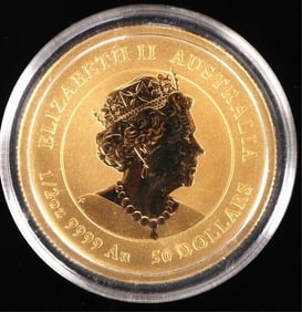 2021 1/2 OZ FINE GOLD AUSTRALIAN LUNAR REVERSE PF