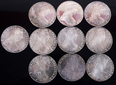 1780 THERESA THALER 83.3% SILVER RESTRIKES -(10)