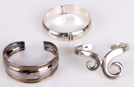 MEXICAN STERLING SILVER COLLECTIBLE BRACELETS