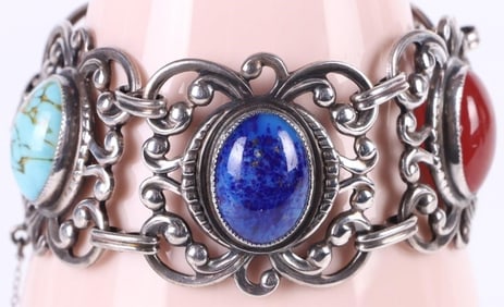 DANECRAFT STERLING SILVER STONE LADIES BRACELET