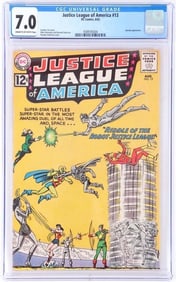 JUSTICE LEAGUE OF AMERICA # 13 CGC 7.0 NEW LABEL