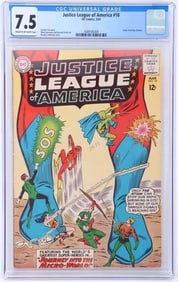 JUSTICE LEAGUE OF AMERICA # 18 CGC 7.5 ROY THOMAS