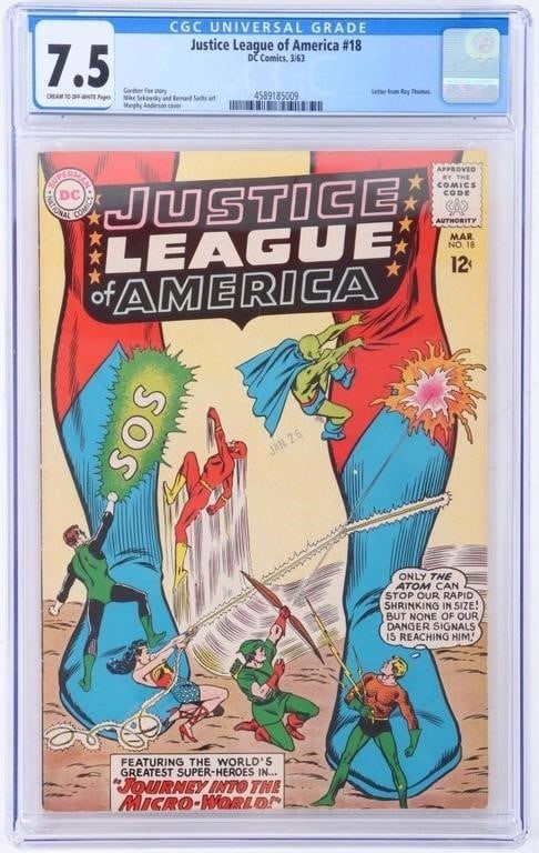 JUSTICE LEAGUE OF AMERICA # 18 CGC 7.5 ROY THOMAS (1 of 4)