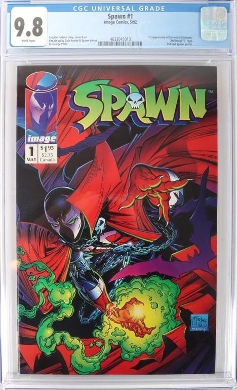 SPAWN # 1 CGC GRADED 9.8 NM+ TODD MCFARLANE (1 of 4)