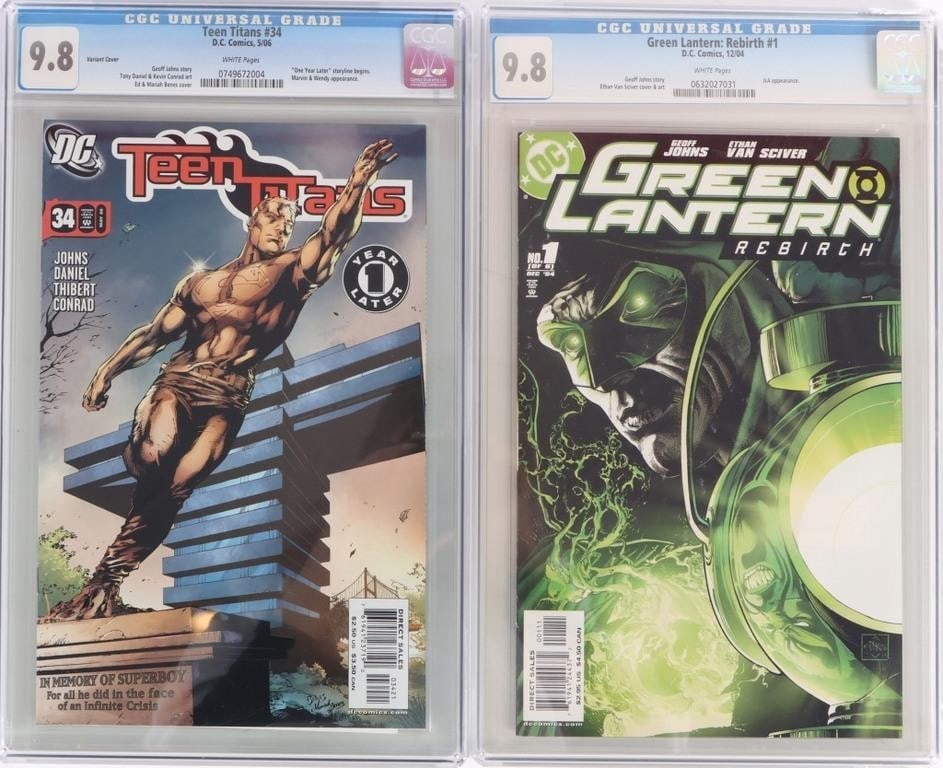 TEEN TITANS #34 & GREEN LANTERN: REBIRTH #1 COMICS (1 of 9)