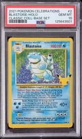 BLASTOISE-HOLO #2 POKEMON CELEBRATIONS 2021 PSA 10