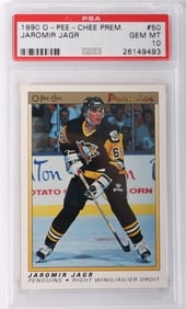 JAROMIR JAGR PSA 10 O-PEE-CHEE PREMIER CARD 1990