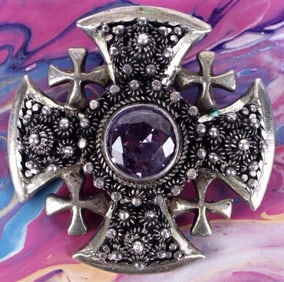 VINTAGE STERLING JERUSALEM MALTESE CROSS