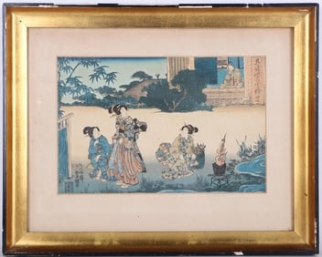 JAPANESE WOODBLOCK PRINT TOYOKUNI KUNISADA