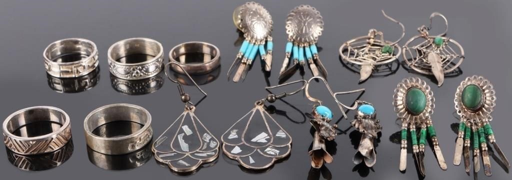 SOUTHWEST STERLING & ALPACA SILVER LADIES JEWELRY (1 of 11)