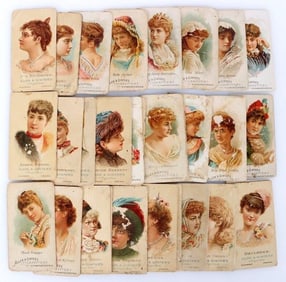 WORLD'S BEAUTIES ALLEN & GINTER TOBACCO CARDS (34)