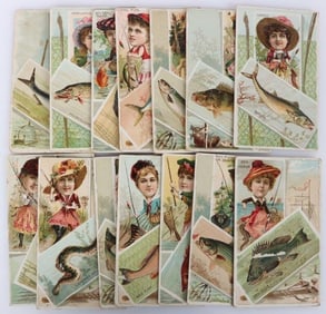 FISHES FISHING HONEST LONG CUT TOBACCO CARDS (14)