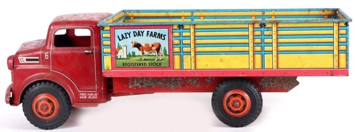 ANTIQUE MARX TOYS LAZY DAY FARMS TIN TRUCK