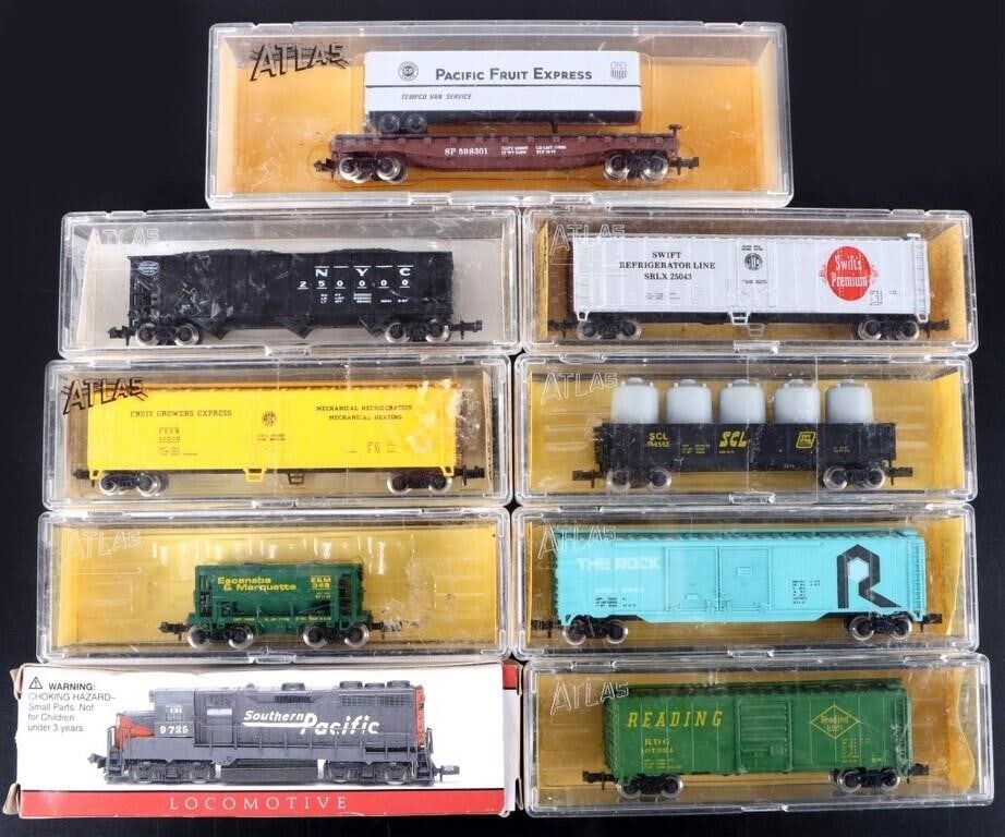 N SCALE MODEL TRAINS LOT OF 9 IN ORIGINAL BOXES (1 of 4)