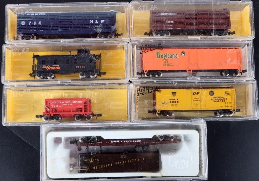 N SCALE MODEL TRAINS LOT OF 7 IN ORIGINAL BOXES (1 of 5)