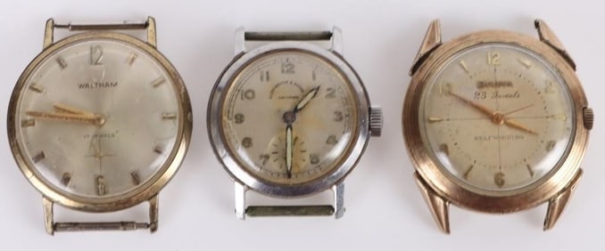 VARIOUS SILVER & GOLD TONE WATCH DIALS (3)