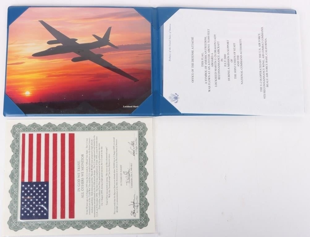 U-2 AIRCRAFT US FLAGS FLOWN AT 70000 FEET (2) (1 of 5)