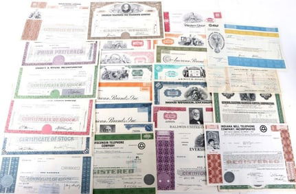 1900'S ISSUED STOCK COMPANY CERTIFICATES - 33