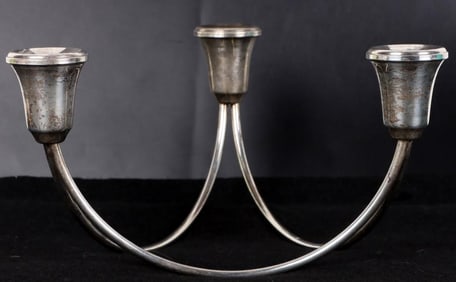 DUCHIN WEIGHTED STERLING TRIPLE CANDLE HOLDER