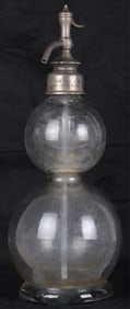 ANTIQUE DOUBLE GOURD SODA SIPHON D. FEVRE PARIS