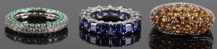 JUDITH RIPKA STERLING SILVER LADIES RINGS