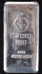 1 KILOGRAM FINE SILVER RED RIVER MINT BULLION