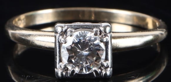 VS2-SI1 0.50CT NATURAL DIAMOND 14K GOLD RING