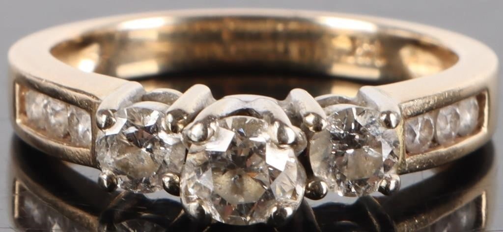 .75CTW 14K YELLOW GOLD LADIES RING W/ DIAMONDS (1 of 3)