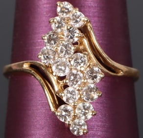 0.80CTW DIAMOND 14K YELLOW GOLD LADIES RING