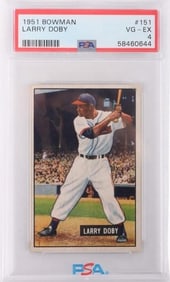 1951 BOWMAN LARRY DOBY #151 BASEBALL CARD PSA 4