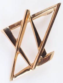 14K YELLOW GOLD LADIES ABSTRACT GILES PENDANT