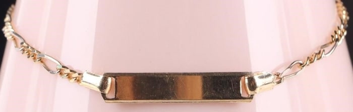 18K YELLOW GOLD LADIES CHAIN BRACELET